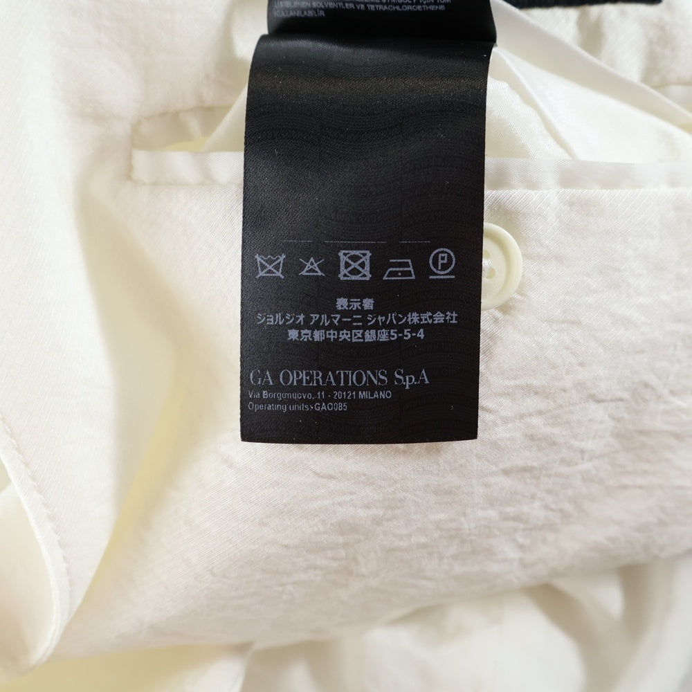 GIORGIO ARMANI(ジョルジオアルマーニ) 23SS UPTON アプトンライン シングルブレストジャケット ホワイト 8WGGG02B T00Q7