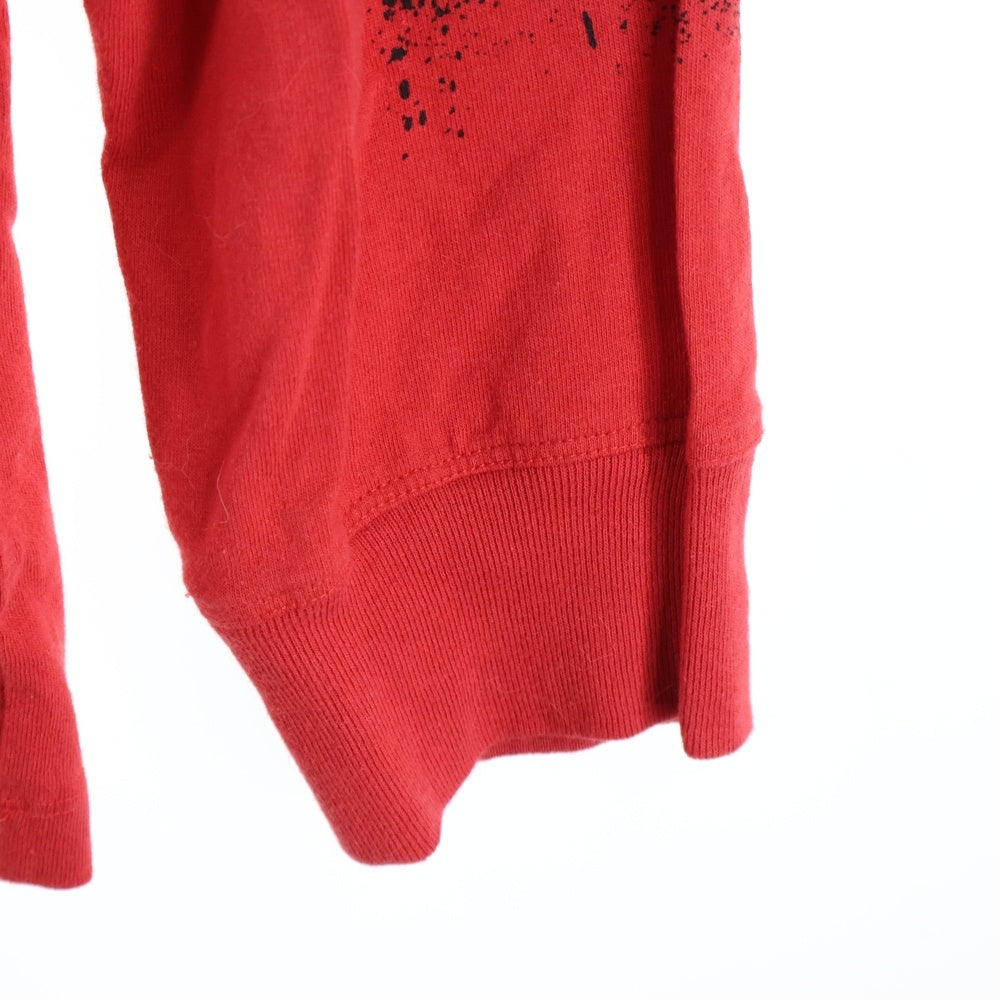 OFF-WHITE(オフホワイト) スプレープリント 長袖Tシャツ ロンT カットソー レッド OMAB001S21JER005