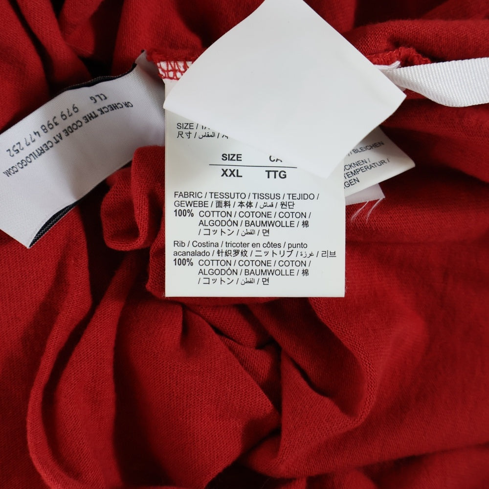 OFF-WHITE(オフホワイト) スプレープリント 長袖Tシャツ ロンT カットソー レッド OMAB001S21JER005