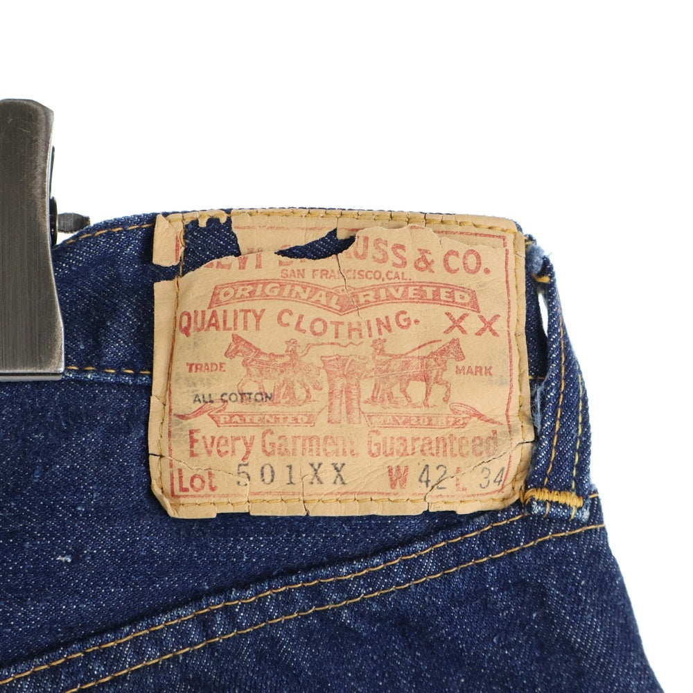 Levi's(リーバイス) 60s VINTAGE 501XX ギャラ入り 隠しリベット ボタン裏無刻印 Vステッチ ボタンフライデニムパンツ インディゴ
