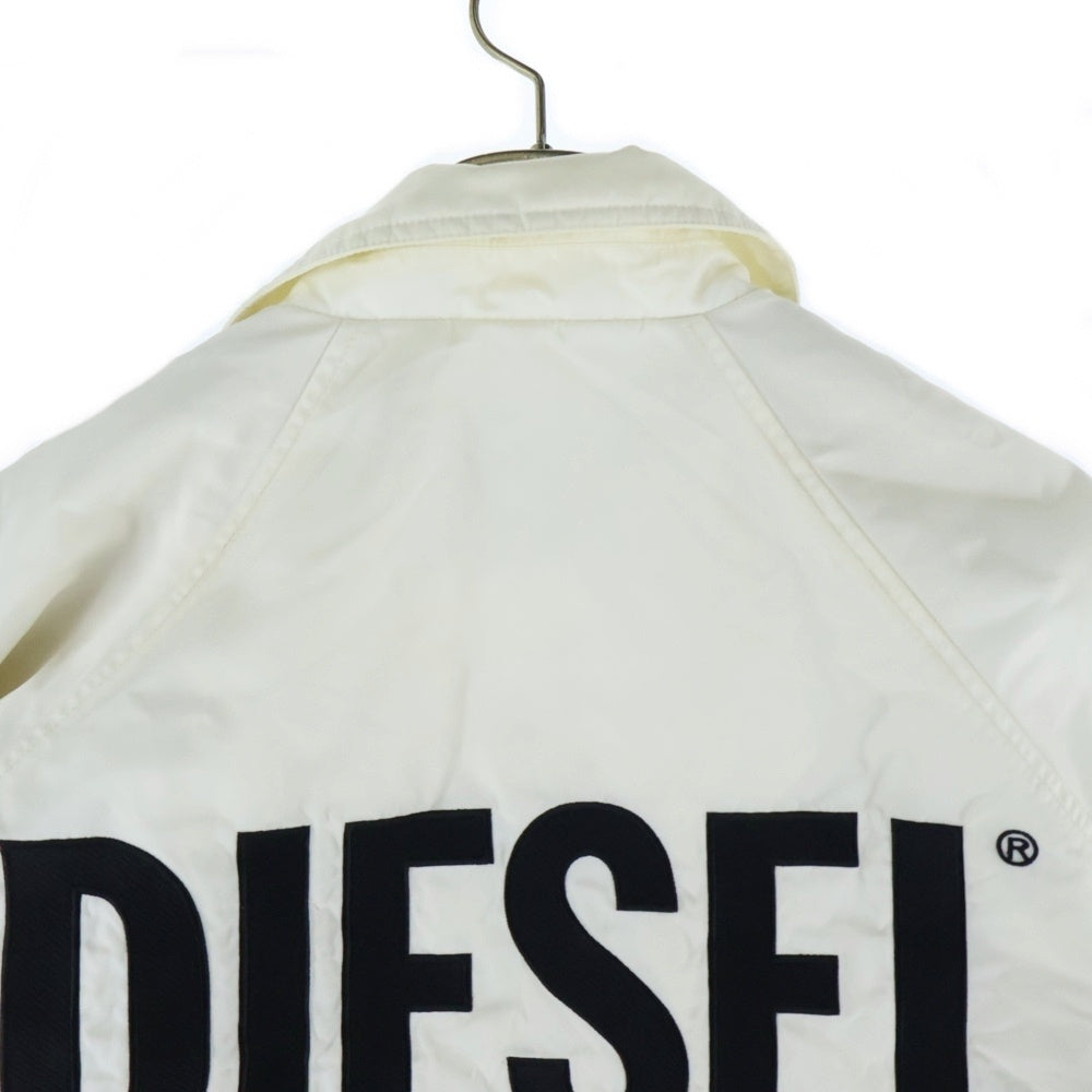 DIESEL(ディーゼル) 19AW ロゴ刺繍 ナイロンコーチジャケット ホワイト