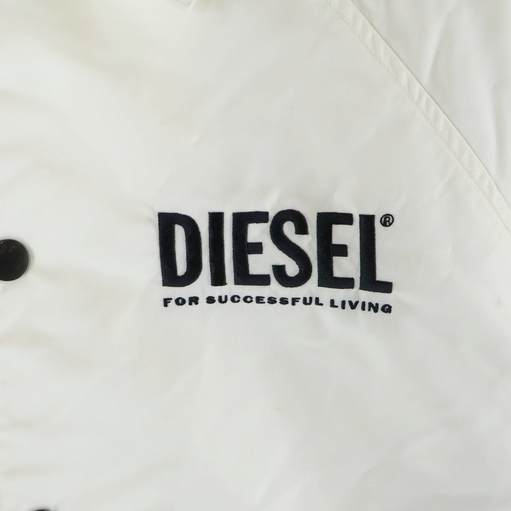 DIESEL(ディーゼル) 19AW ロゴ刺繍 ナイロンコーチジャケット ホワイト