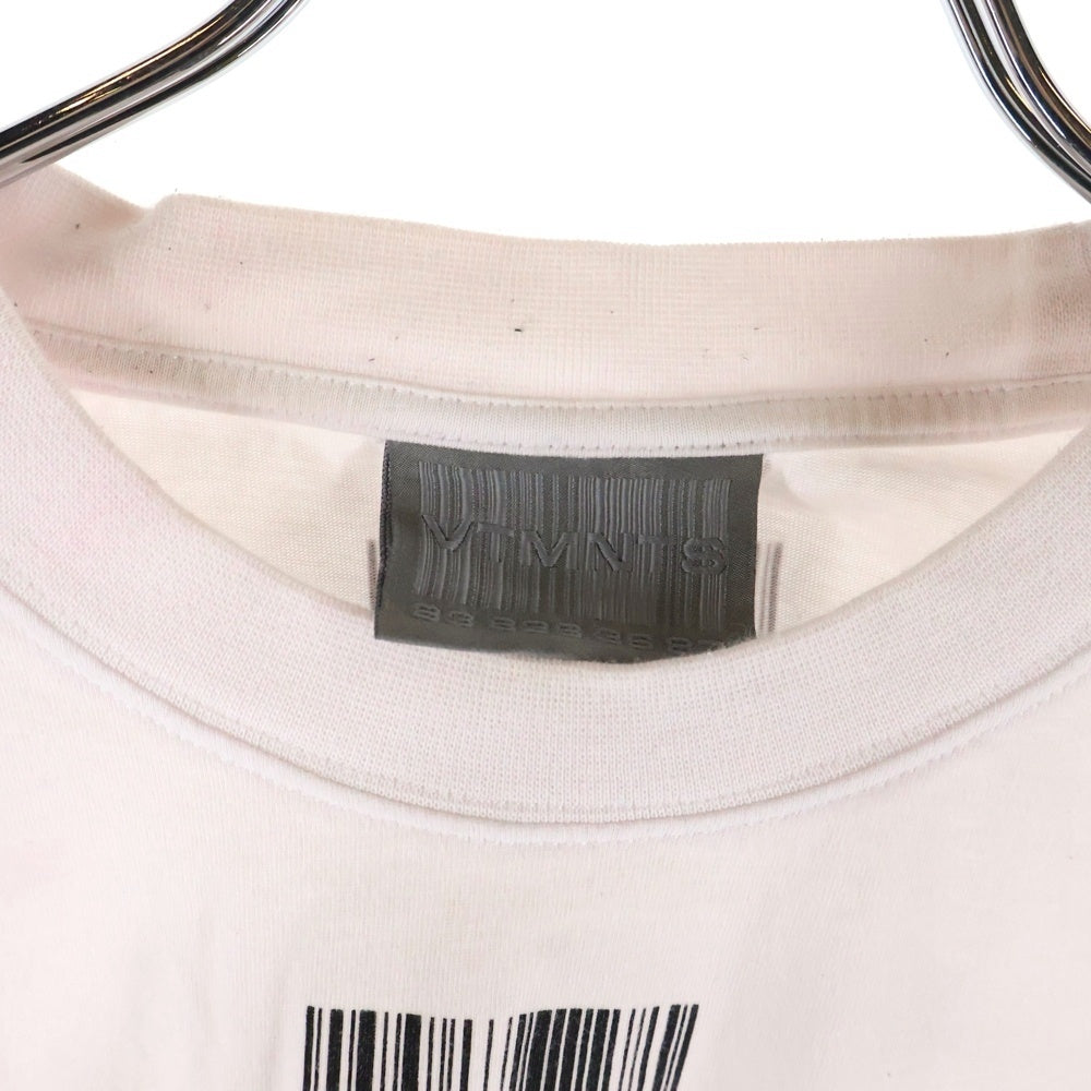 VETEMENTS(ヴェトモン) アームプリント 長袖Tシャツ ロンT カットソー ホワイト VL12TR300W