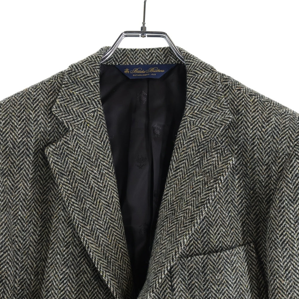 BROOKS BROTHERS(ブルックス ブラザーズ) ウール クルミボタン シングルテーラードジャケット ブラウン