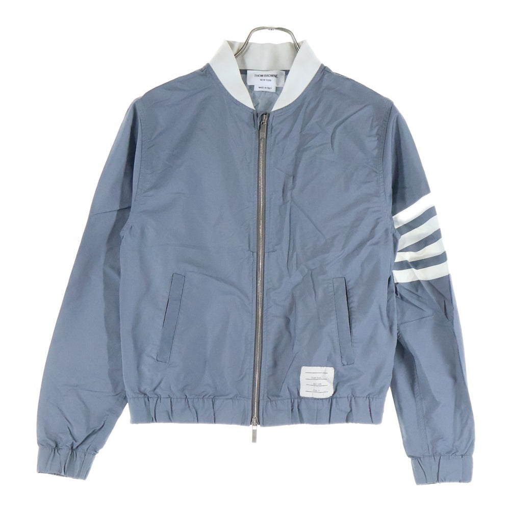 THOM BROWNE(トムブラウン) 4BARプリント ナイロンボンバージャケット グレー MJT152A-04429035
