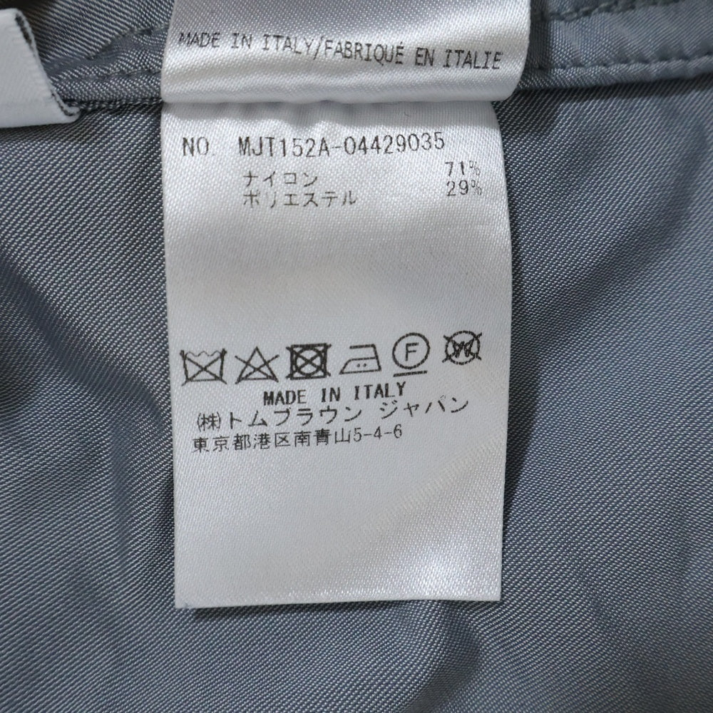 THOM BROWNE(トムブラウン) 4BARプリント ナイロンボンバージャケット グレー MJT152A-04429035