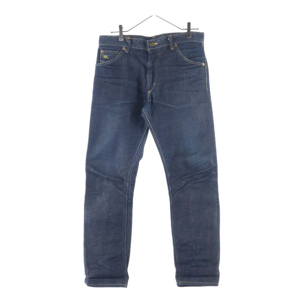 RRL(ダブルアールエル) ストレートデニムパンツ 前ロゴ刺繍デニムパンツ インディゴ 782710732001