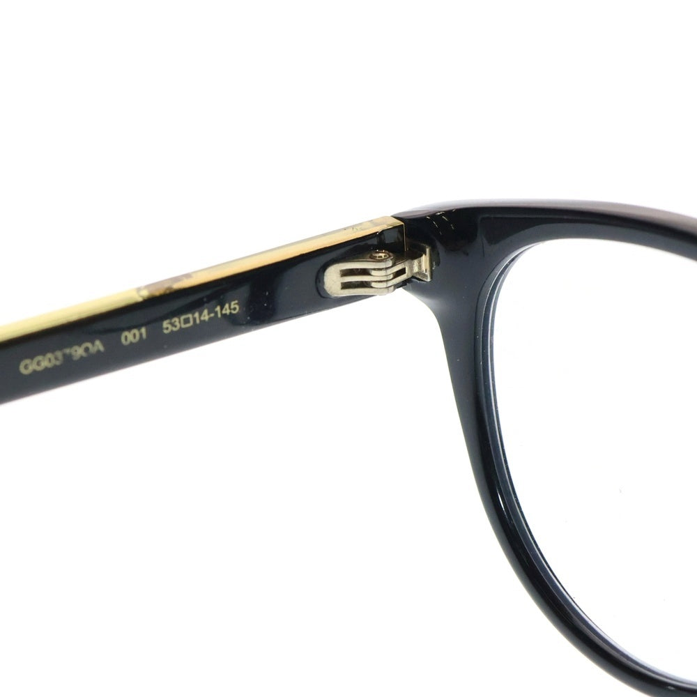GUCCI(グッチ) キャッツアイシェイプ型 サイドロゴサングラス メガネ ブラック GG379OA レディース
