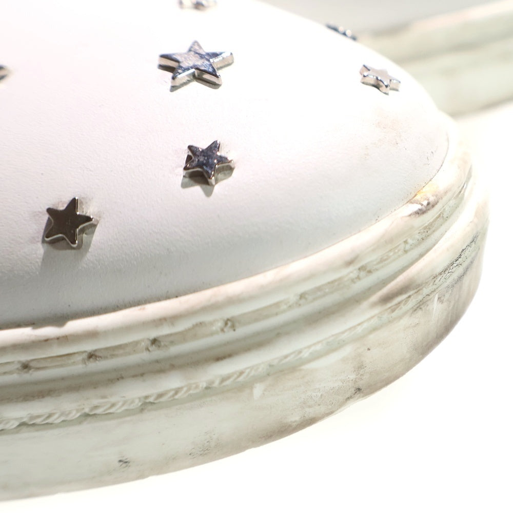 JIMMY CHOO(ジミーチュウ) スタースタッズ ローカットシューズ スリッポン ホワイト