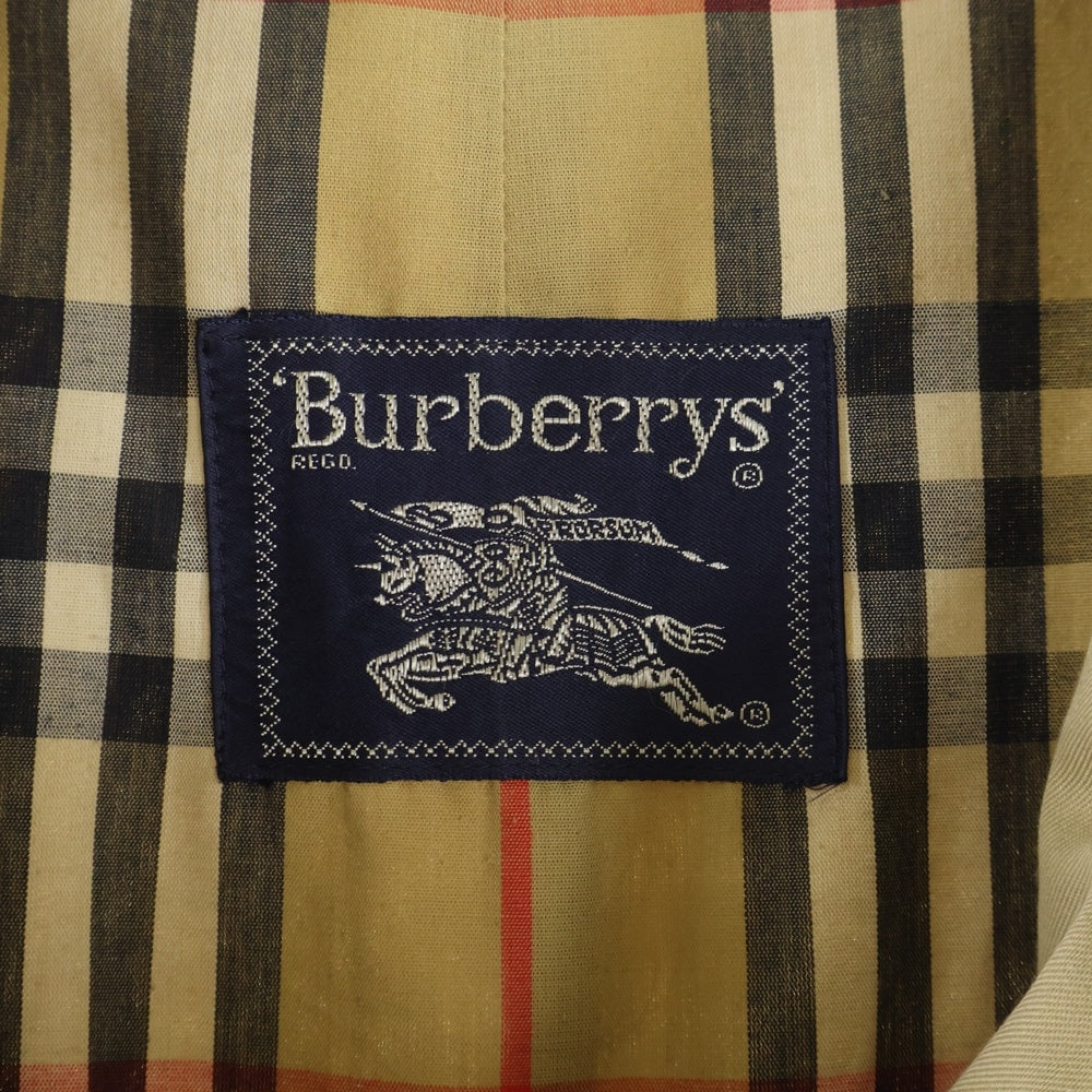 BURBERRY(バーバリー) VINTAGE ステンカラーコート 裏地チェック柄コート ベージュ
