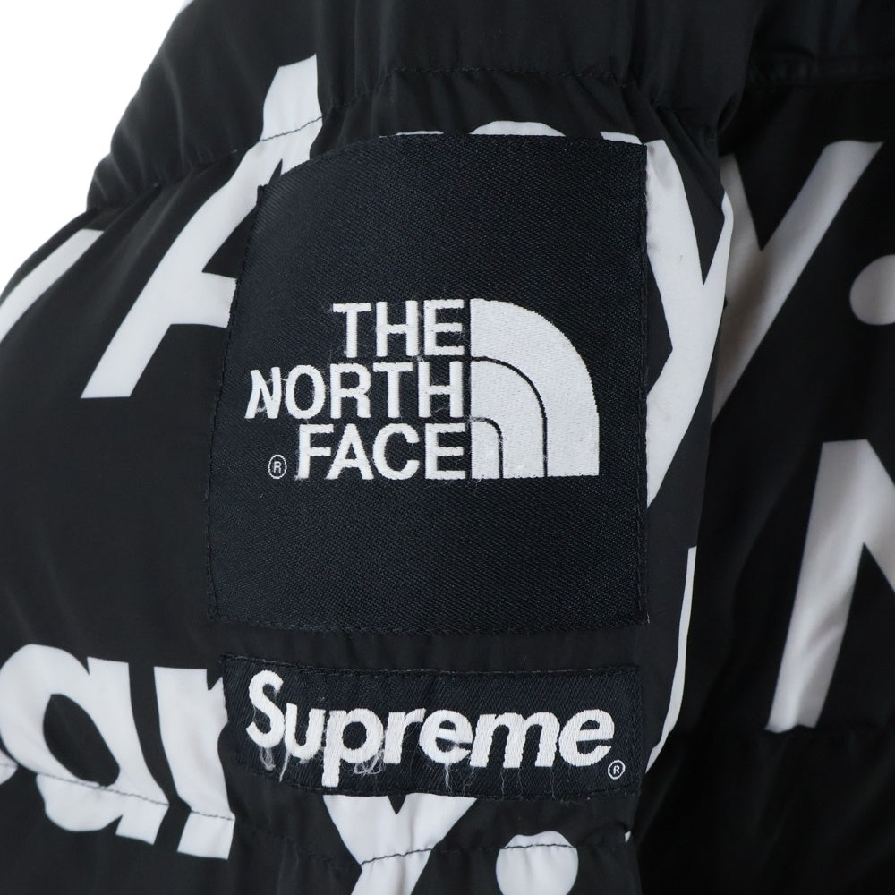 SUPREME(シュプリーム) 15FW x THE NORTH FACE By Any Nuptse Down Jacket ノースフェイス バイ エニー ミーンズ ヌプシ ダウンジャケット ブラック/ホワイト ND515511 中古