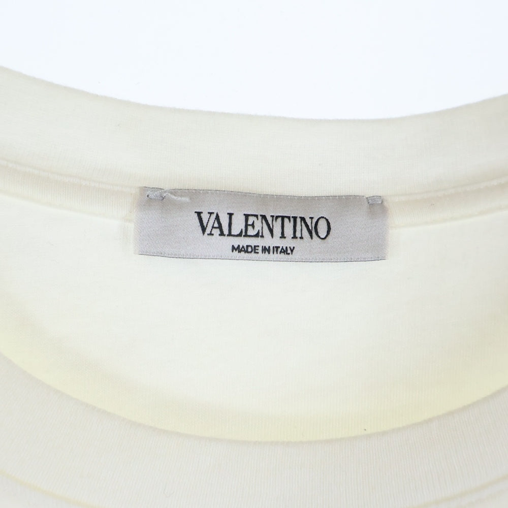 VALENTINO(ヴァレンティノ) ロゴプリント半袖Tシャツ カットソー ホワイト QV3MG10V3LE