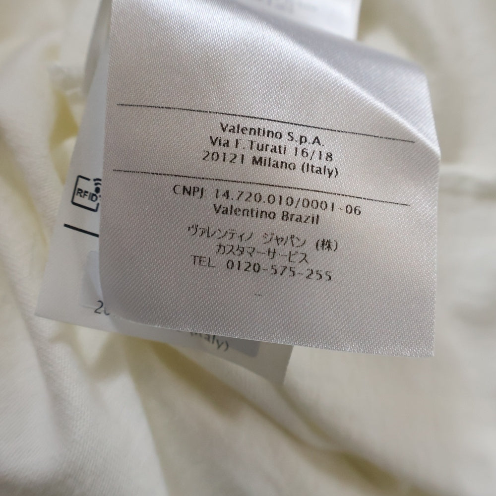 VALENTINO(ヴァレンティノ) ロゴプリント半袖Tシャツ カットソー ホワイト QV3MG10V3LE