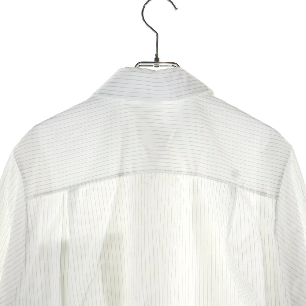 LOEWE(ロエベ) 25SS ベルテッド ストライプ コットン長袖シャツ ホワイト レディース S359Y05XDL