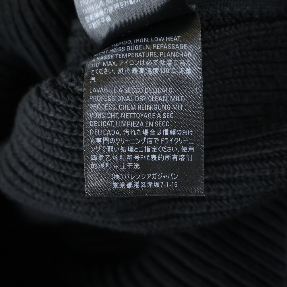 BALENCIAGA(バレンシアガ) 21SS Oversized Knit Zip-Up オーバーサイズニット ジップアップセーター ドライバーズニット ブラック 646486 T3189