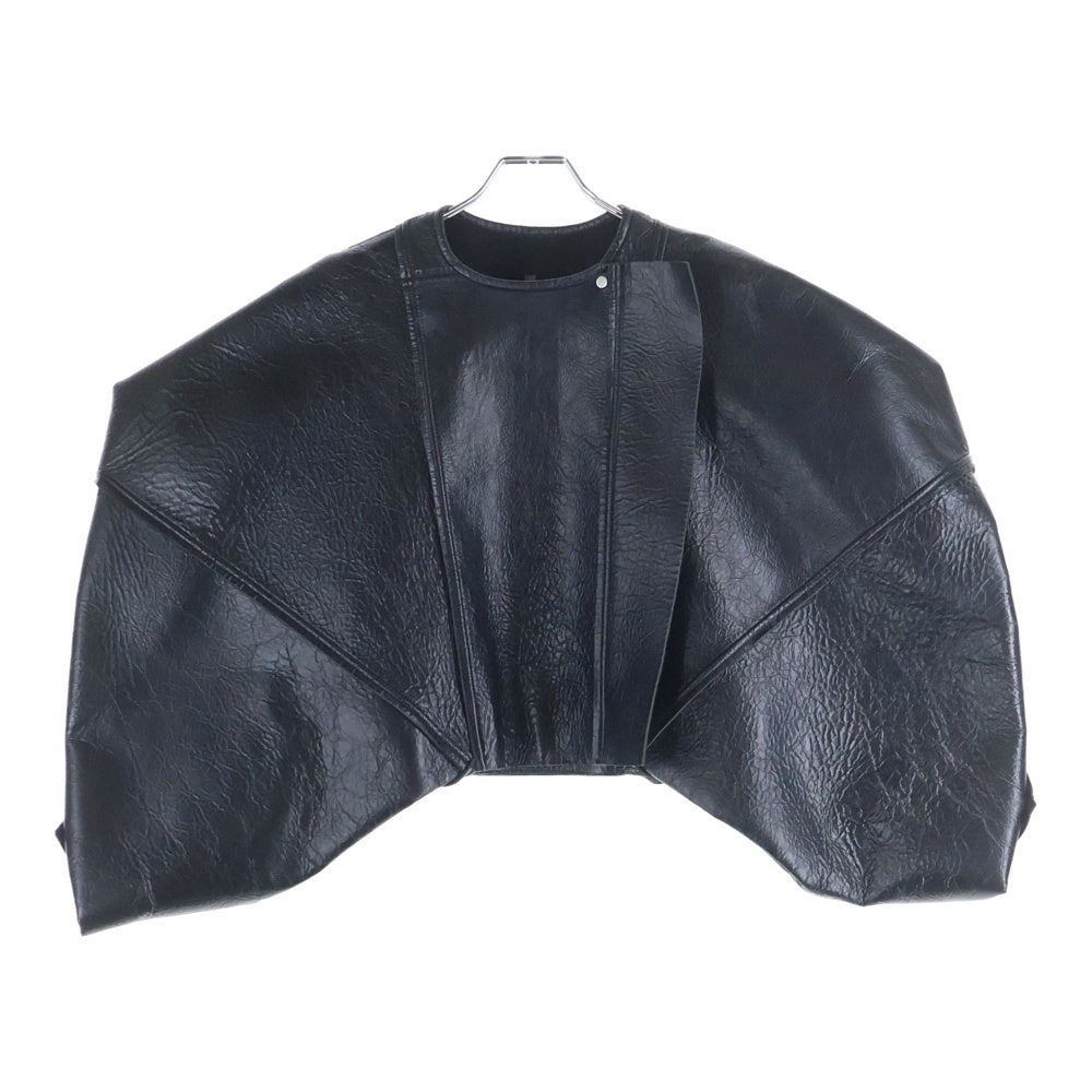 Rick Owens(リックオウエンス) 17AW レザーポンチョ型ジャケット レザージャケット ブラック レディース LI17F4719-LRNEO