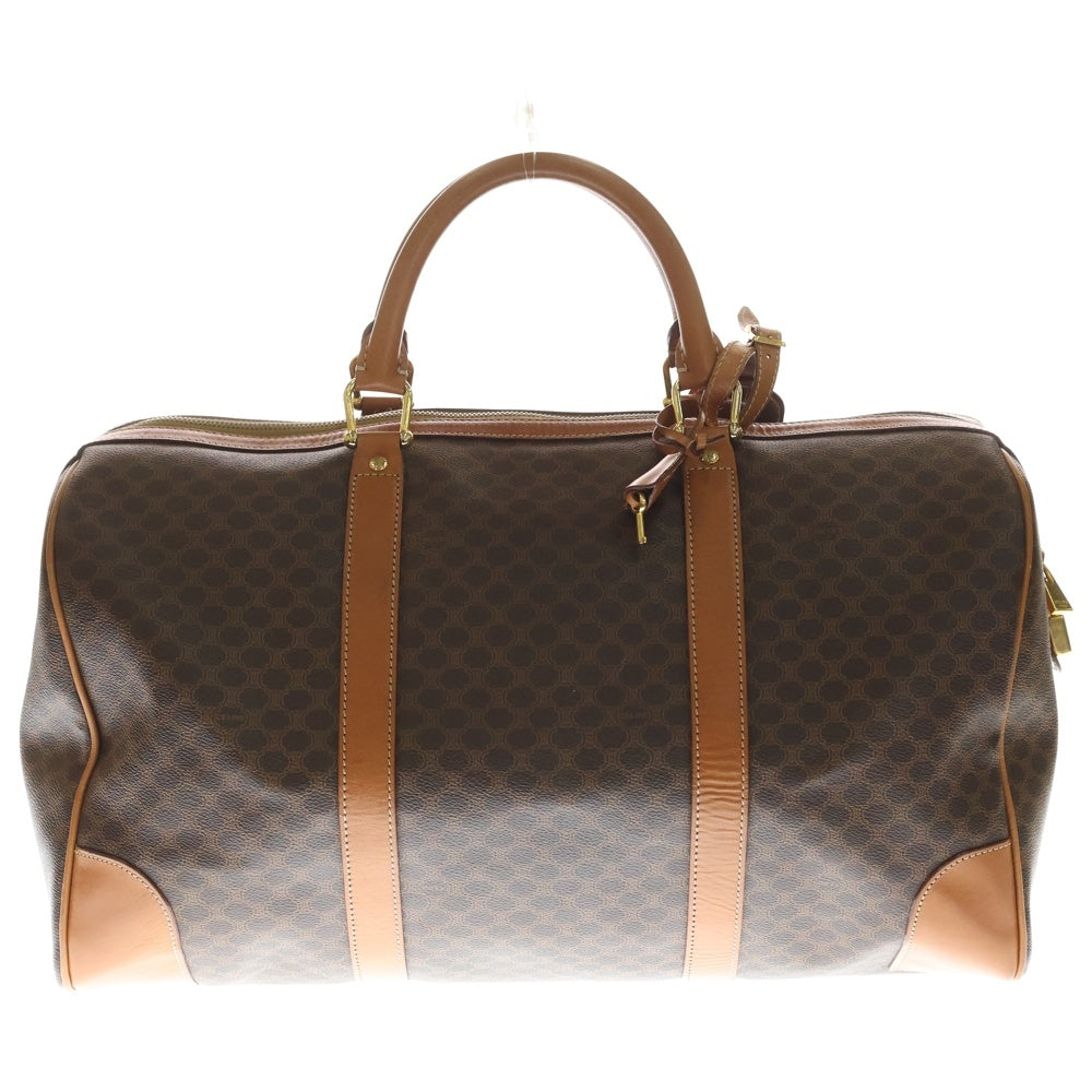 CELINE(セリーヌ) トリオンフ マカダム柄 ボストンバッグ ハンドバッグ ブラウン レディース