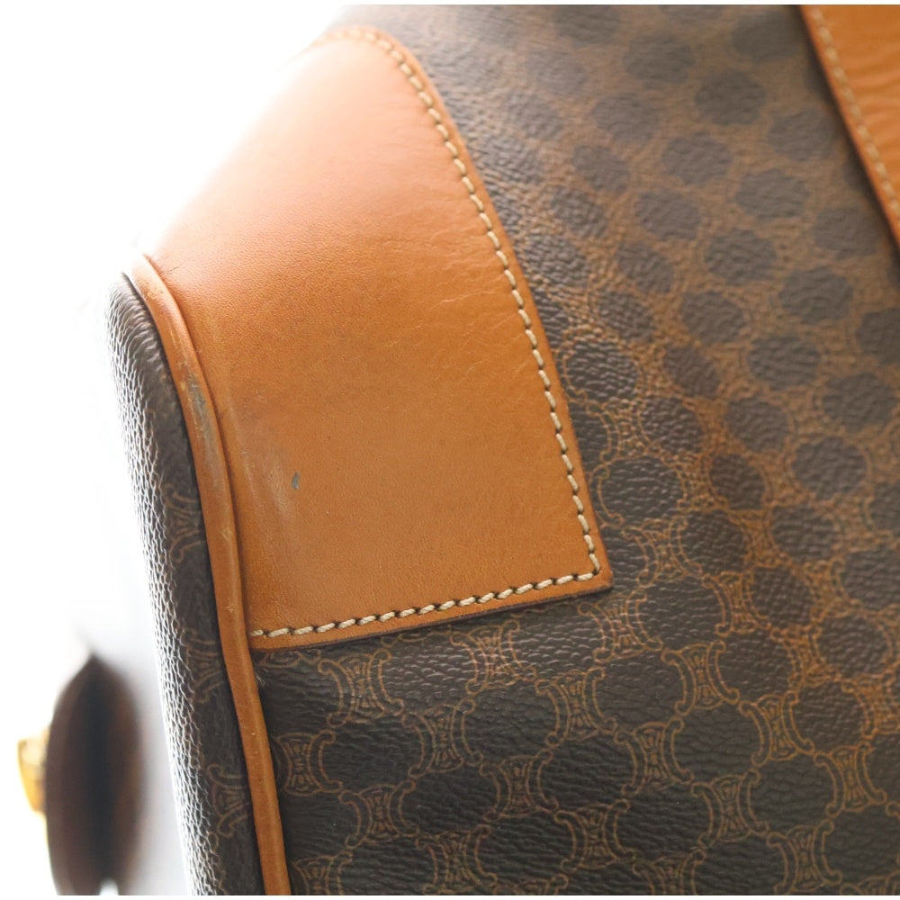 CELINE(セリーヌ) トリオンフ マカダム柄 ボストンバッグ ハンドバッグ ブラウン レディース