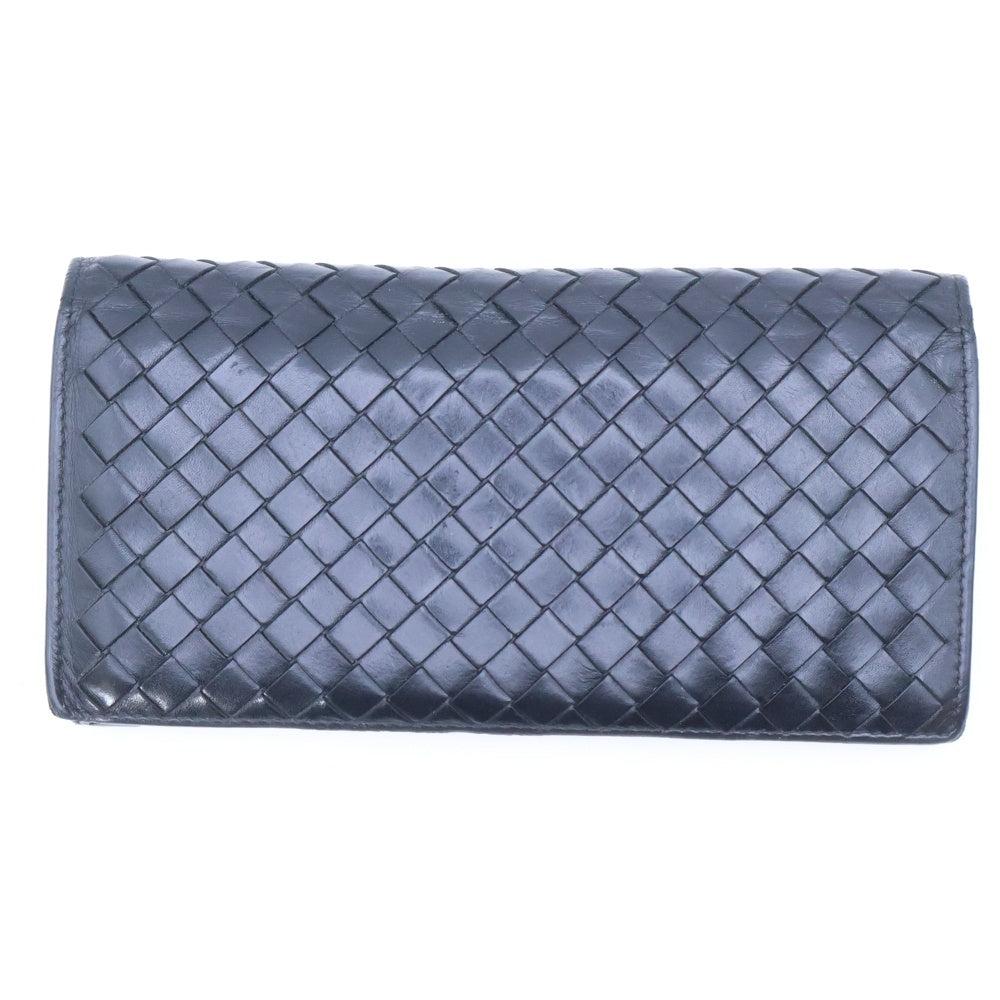 BOTTEGA VENETA(ボッテガヴェネタ) イントレチャート レザー長財布 レザーウォレット ブラック BOT11407609