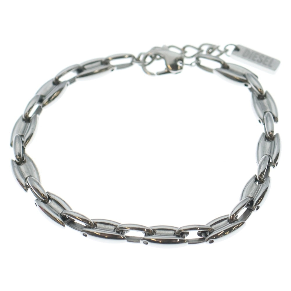 DIESEL(ディーゼル) Stainless Steel Chain Bracelet ステンレススチール チェーンブレスレット シルバー