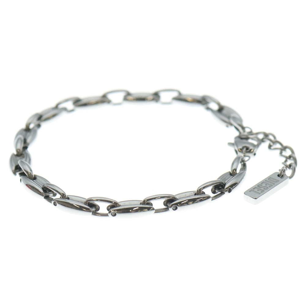 DIESEL(ディーゼル) Stainless Steel Chain Bracelet ステンレススチール チェーンブレスレット シルバー