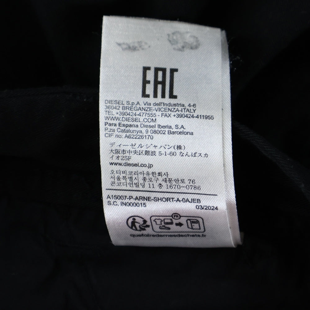 DIESEL(ディーゼル) P-ARNE-SHORT-A ハーフパンツ ショーツ ブラック A15007