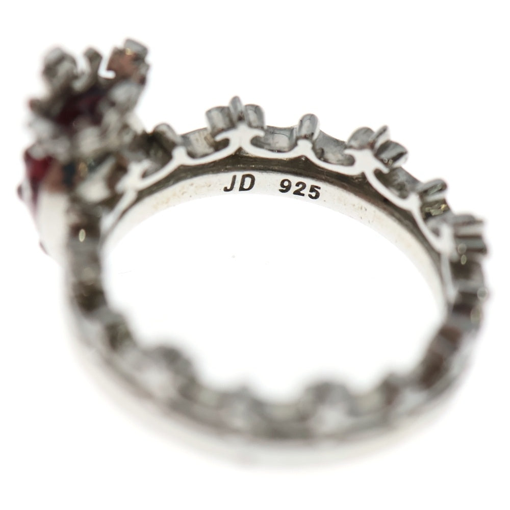 Justin Davis(ジャスティンデイヴィス) SWITCH BLADE ストロベリーモチーフ リング シルバー/レッド レディース