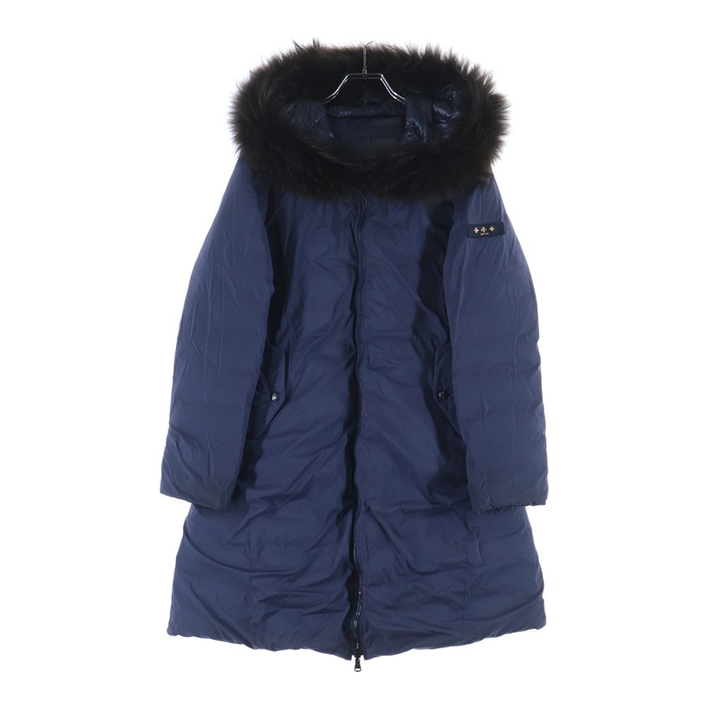 TATRAS(タトラス) リバーシブル ダウンコート ミドル丈 フルジップ ファー ラクーン LTA20A4706 レディース