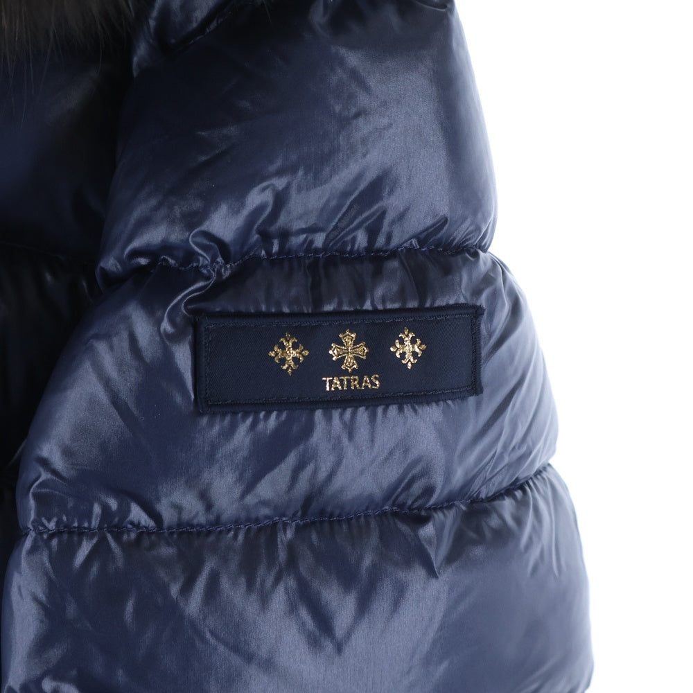 TATRAS(タトラス) リバーシブル ダウンコート ミドル丈 フルジップ ファー ラクーン LTA20A4706 レディース