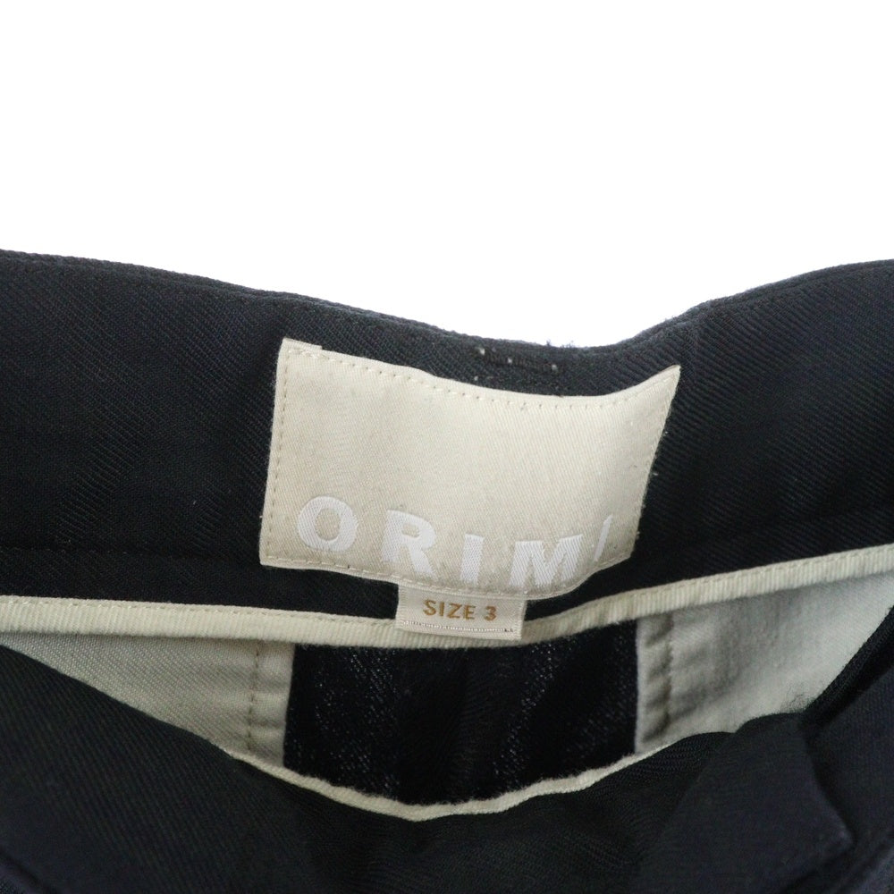 ORIMI(オリミ) 24SS BIGBIGSLACKS ビッグスラックス コットンパンツ ブラック S24203