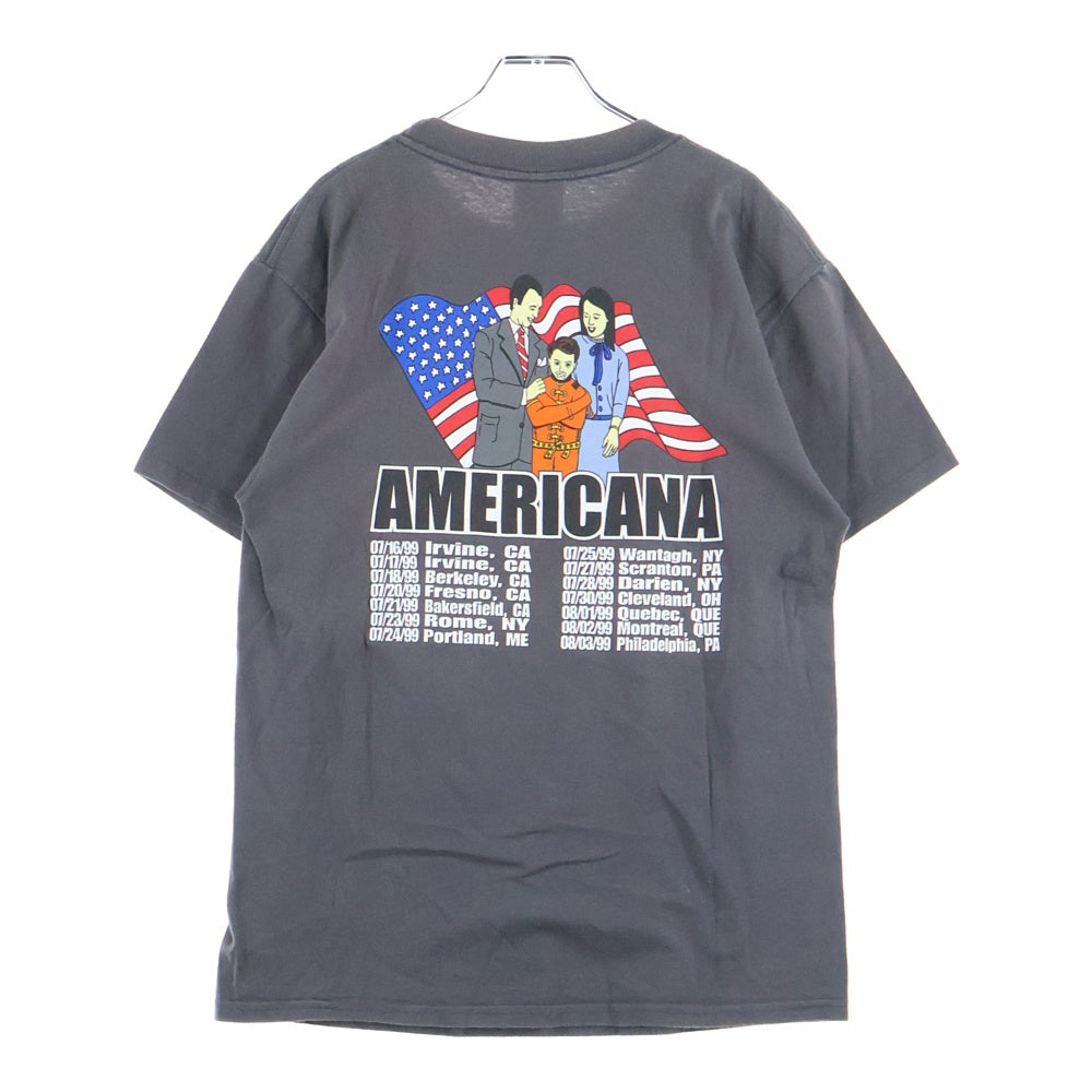 VINTAGE(ヴィンテージ) 90s The Offspring AMERICANA Faded オフスプリング バックプリント 半袖Tシャツ カットソー グレー