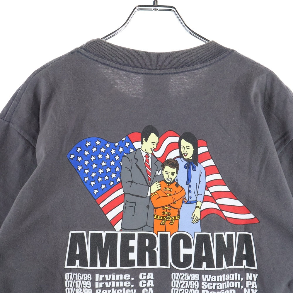 VINTAGE(ヴィンテージ) 90s The Offspring AMERICANA Faded オフスプリング バックプリント 半袖Tシャツ カットソー グレー