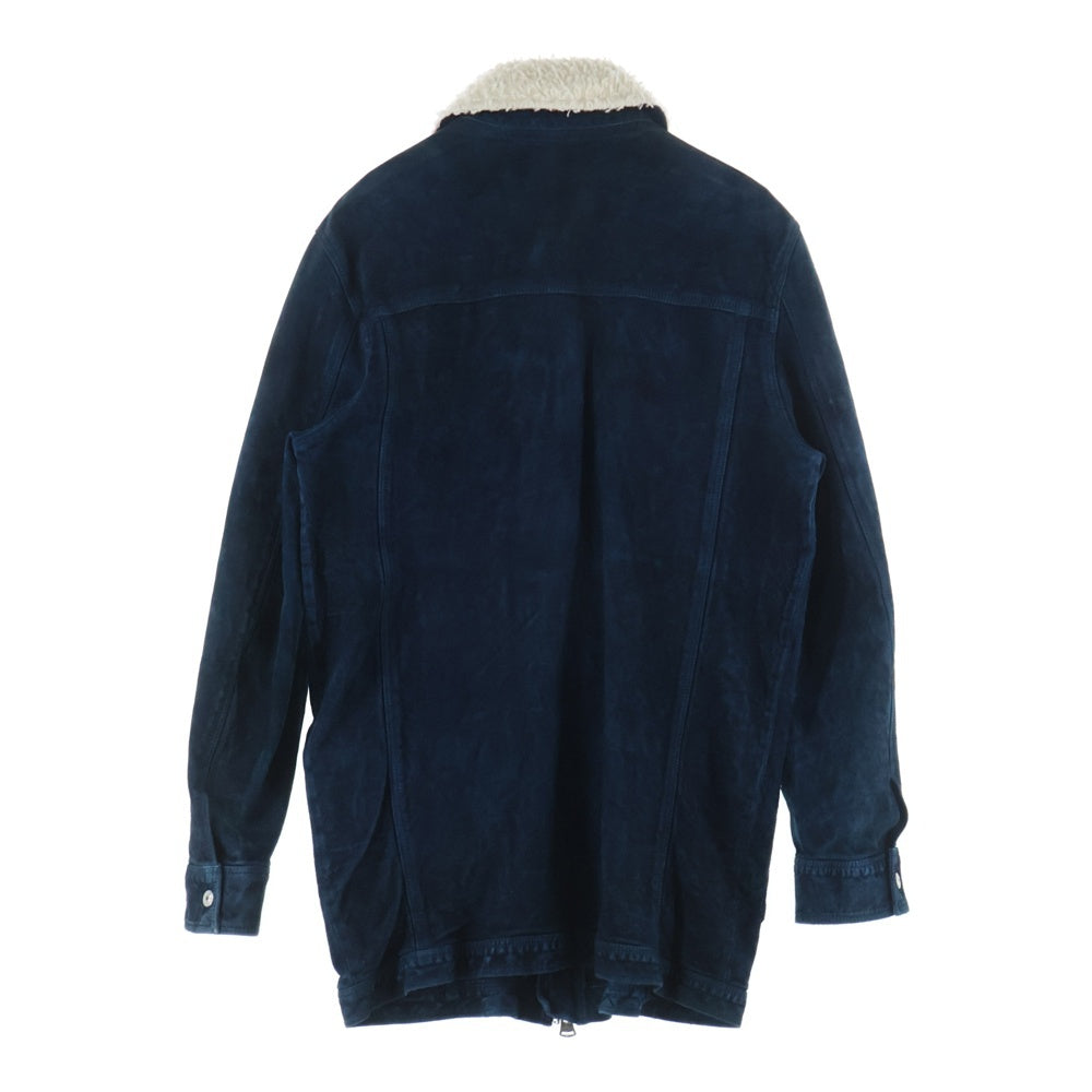 ISAMU KATAYAMA BACKLASH(イサムカタヤマバックラッシュ) スエードジップアップジャケット レザージャケット ブルー 1878-04