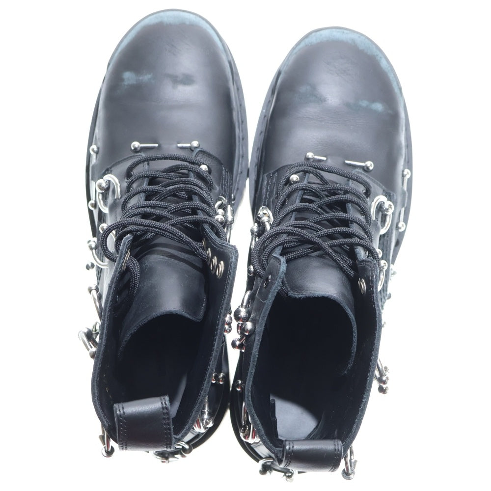 BALENCIAGA(バレンシアガ) STRIKE 20MM ストライクピアーシングレザーブーツ ブラック/シルバー 763495