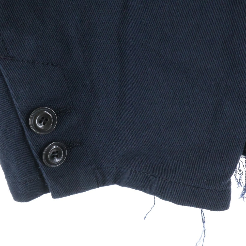 doublet(ダブレット) SILK CHINO CUT-OFF JACKET シルクチノ カットオフ ジャケット ネイビー 21SS10JK39