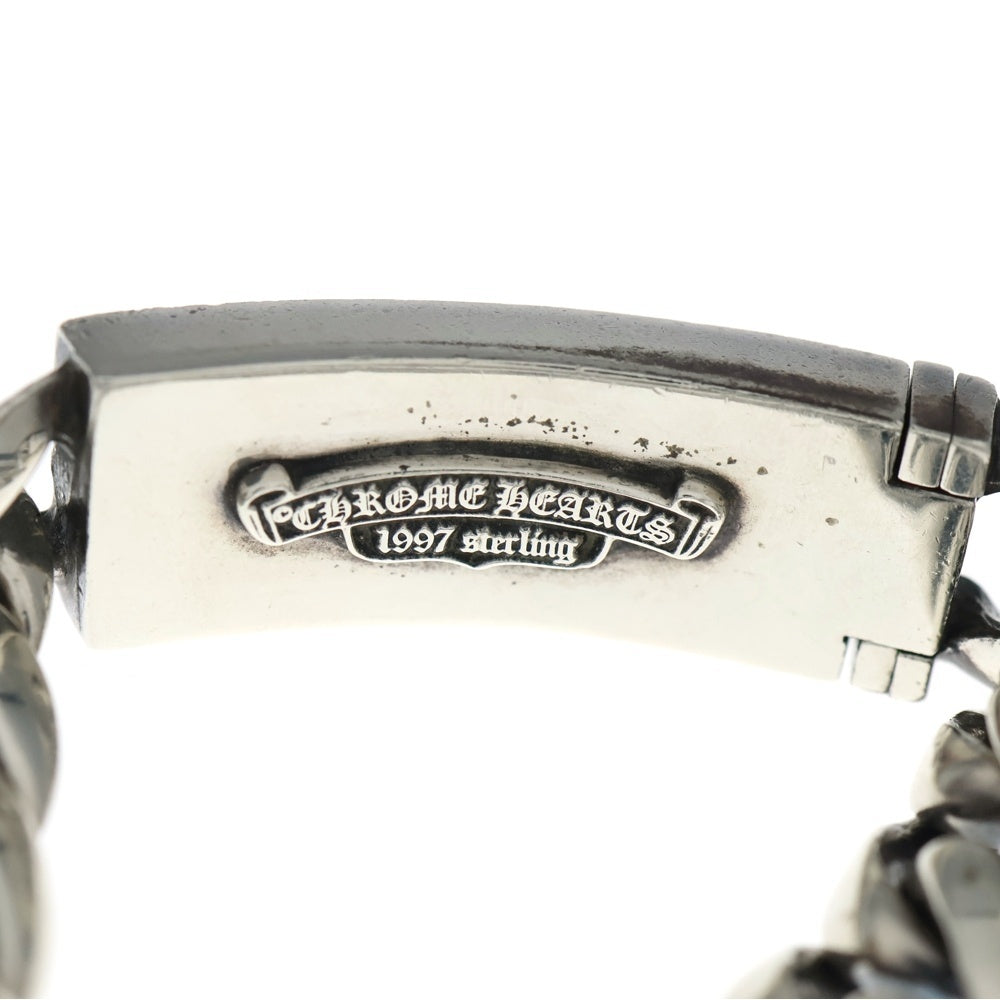 CHROME HEARTS(クロムハーツ) ID FLORAL CRS フローラルクロスIDクラシックリンク ブレスレット 12LINK シルバー BCA164
