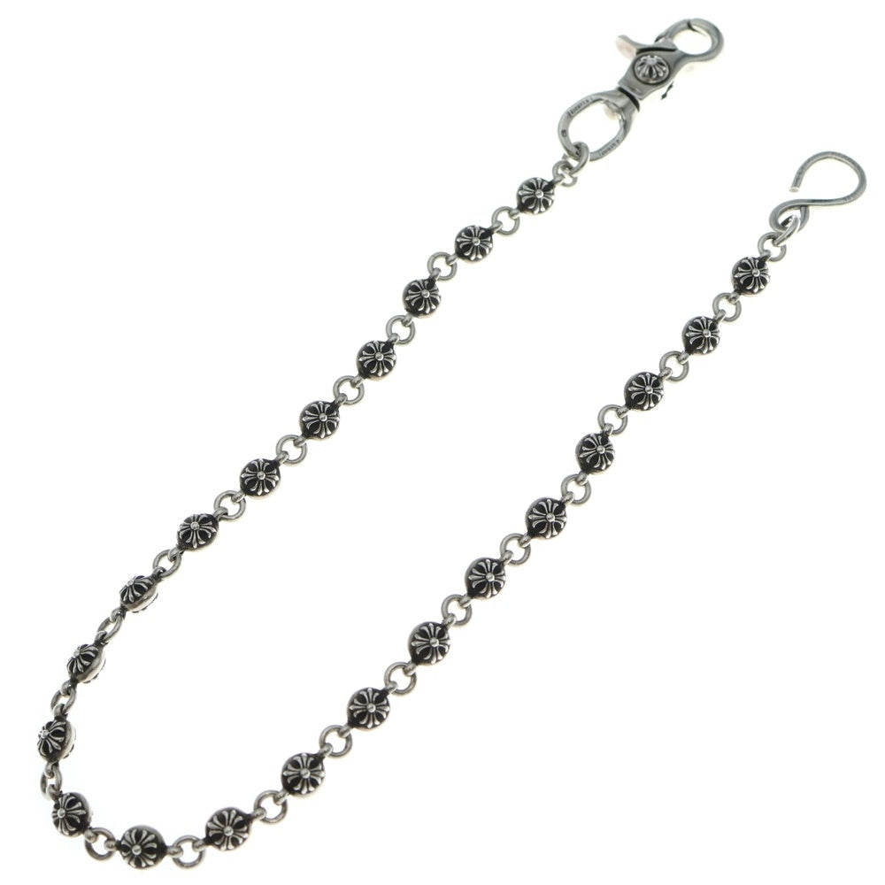 CHROME HEARTS(クロムハーツ) 2BALL LONG-S/1クリップロング#2クロスボール ウォレットチェーン シルバー