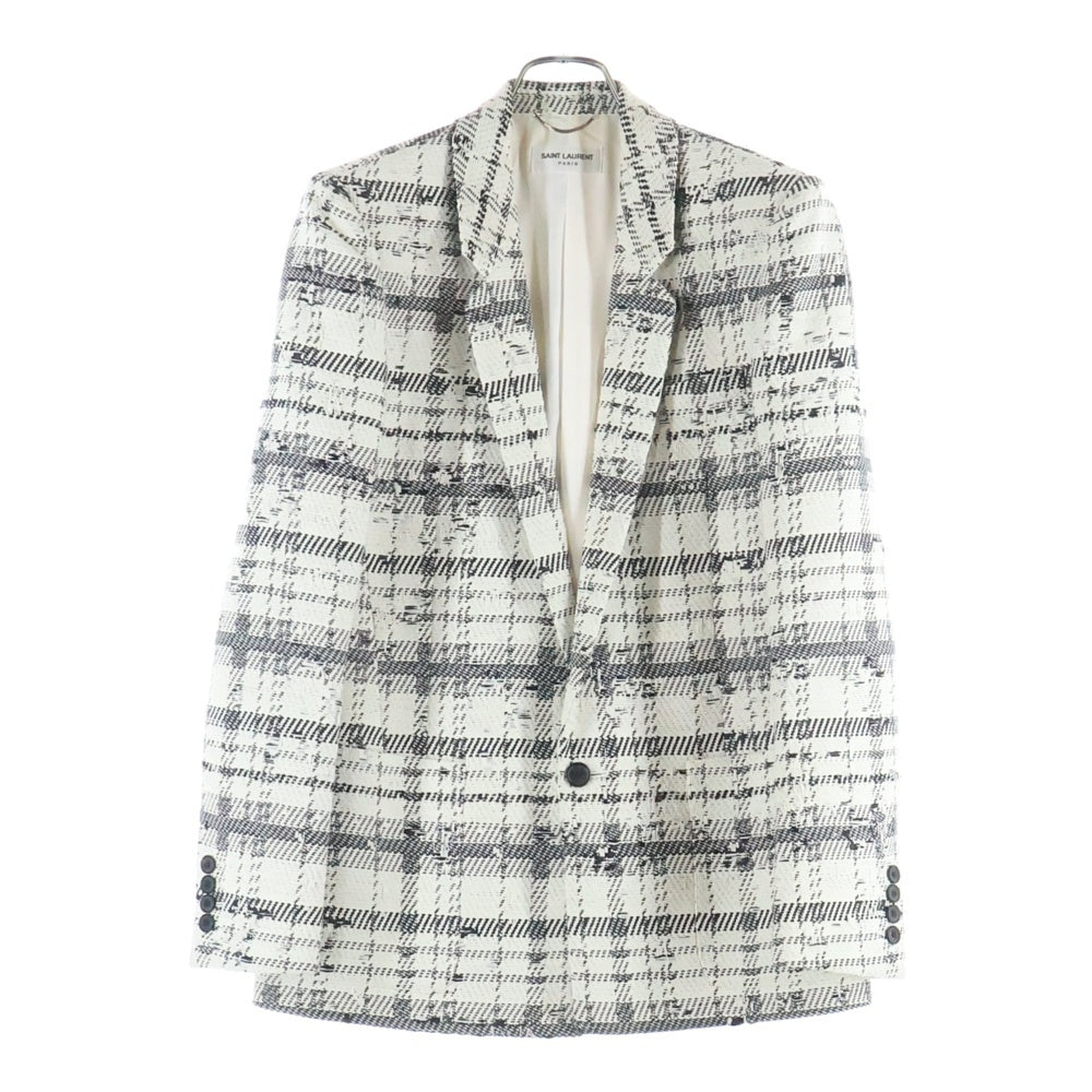 SAINT LAURENT PARIS(サンローランパリ) ツイードチェック1Bテーラード 