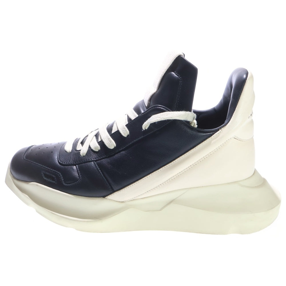 Rick Owens(リックオウエンス) GETH RUNNER ゲスランナー ローカットシューズ レザーシューズ ブラック/ホワイト RU02E1814 LCOEP7