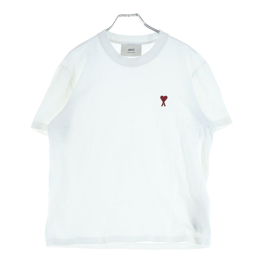 ami(アミ) ロゴプリント半袖シャツ カットソー ホワイト BFUTS035.724