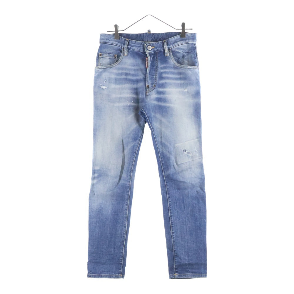 DSQUARED2(ディースクエアード) 23SS LIGHT CLEAN WASH SKATER JEANS ライト クリーン ウォッシュ スケーター デニム ブルーS71LB1173