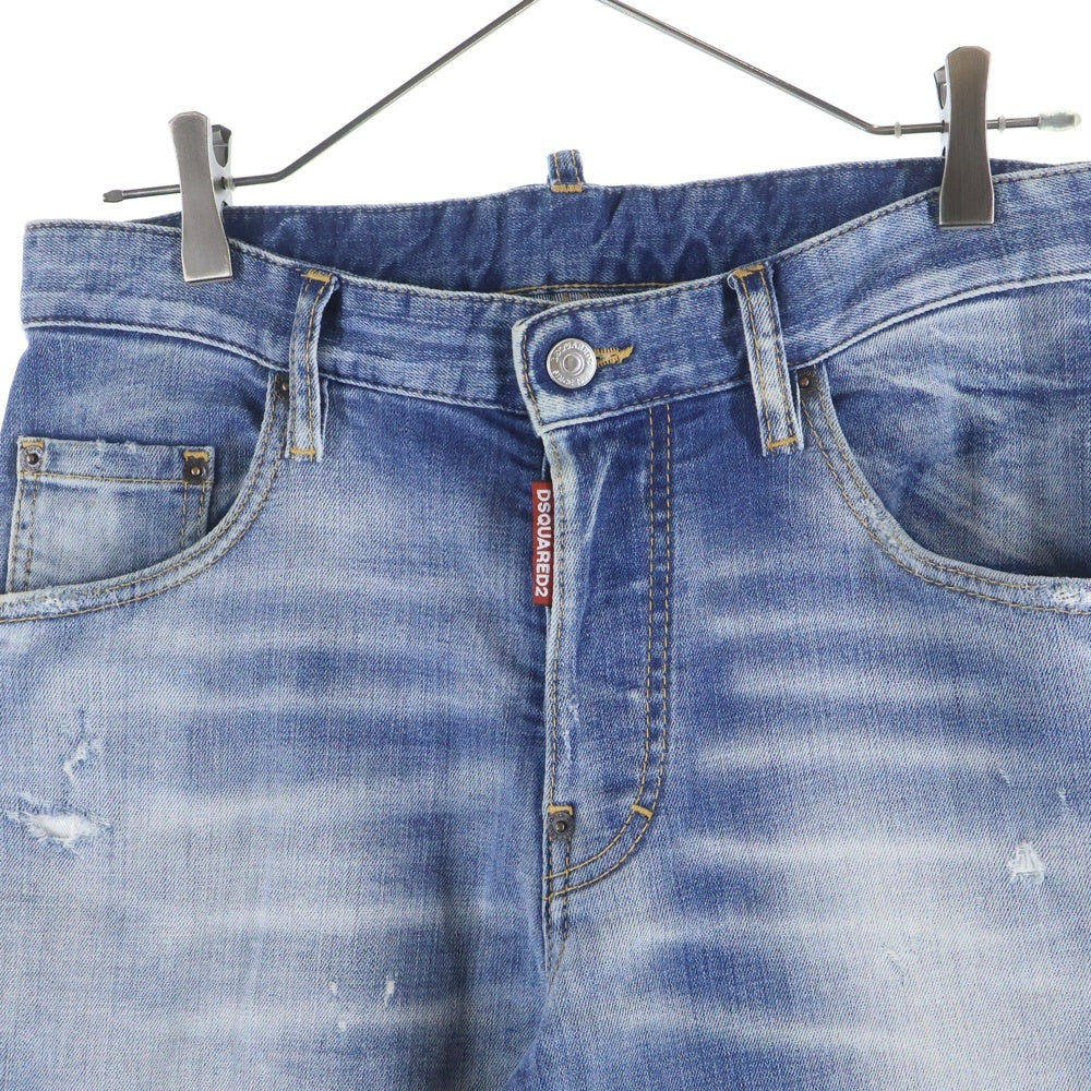 DSQUARED2(ディースクエアード) 23SS LIGHT CLEAN WASH SKATER JEANS ライト クリーン ウォッシュ スケーター デニム ブルーS71LB1173