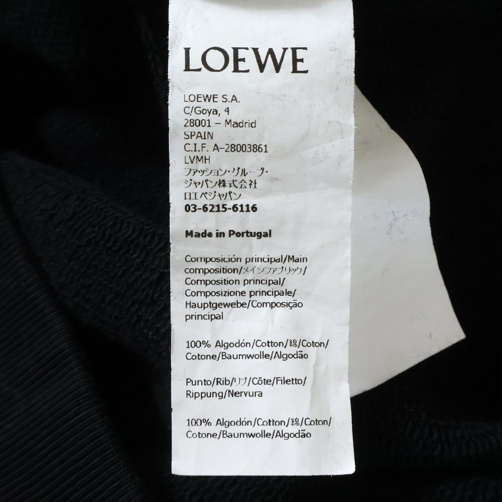 LOEWE(ロエベ) ロゴ刺繍 アナグラム エンボス トレーナー スウェット ブラック H526Y24X32