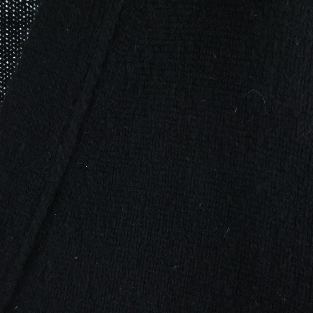 Christian Dior(クリスチャンディオール) レフトサイドロゴ刺繍 Vネック カシミヤ カーディガン ブラック 243M230AT474