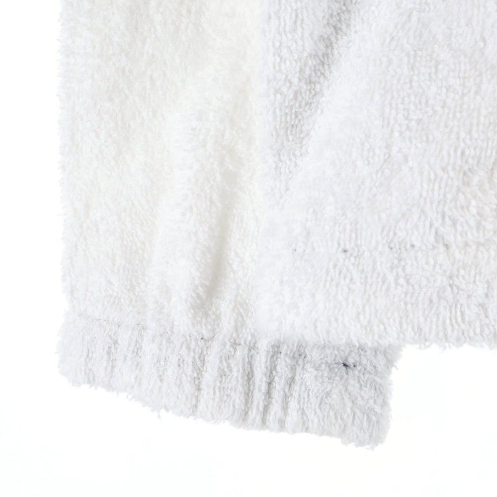 PRADA(プラダ) 22SS Cotton Terry ナイロン トライアングルロゴ 三角プレート テリークロス ジップアップパーカー ホワイト SGC033