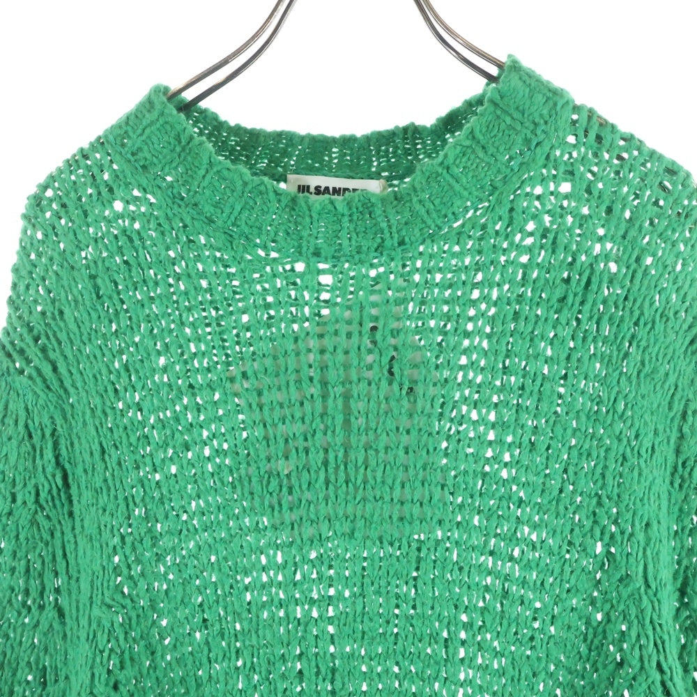 JIL SANDER(ジルサンダー) 21SS Crewneck Sweater Emerald クルーネック ニットセーター グリーン JSMS751042