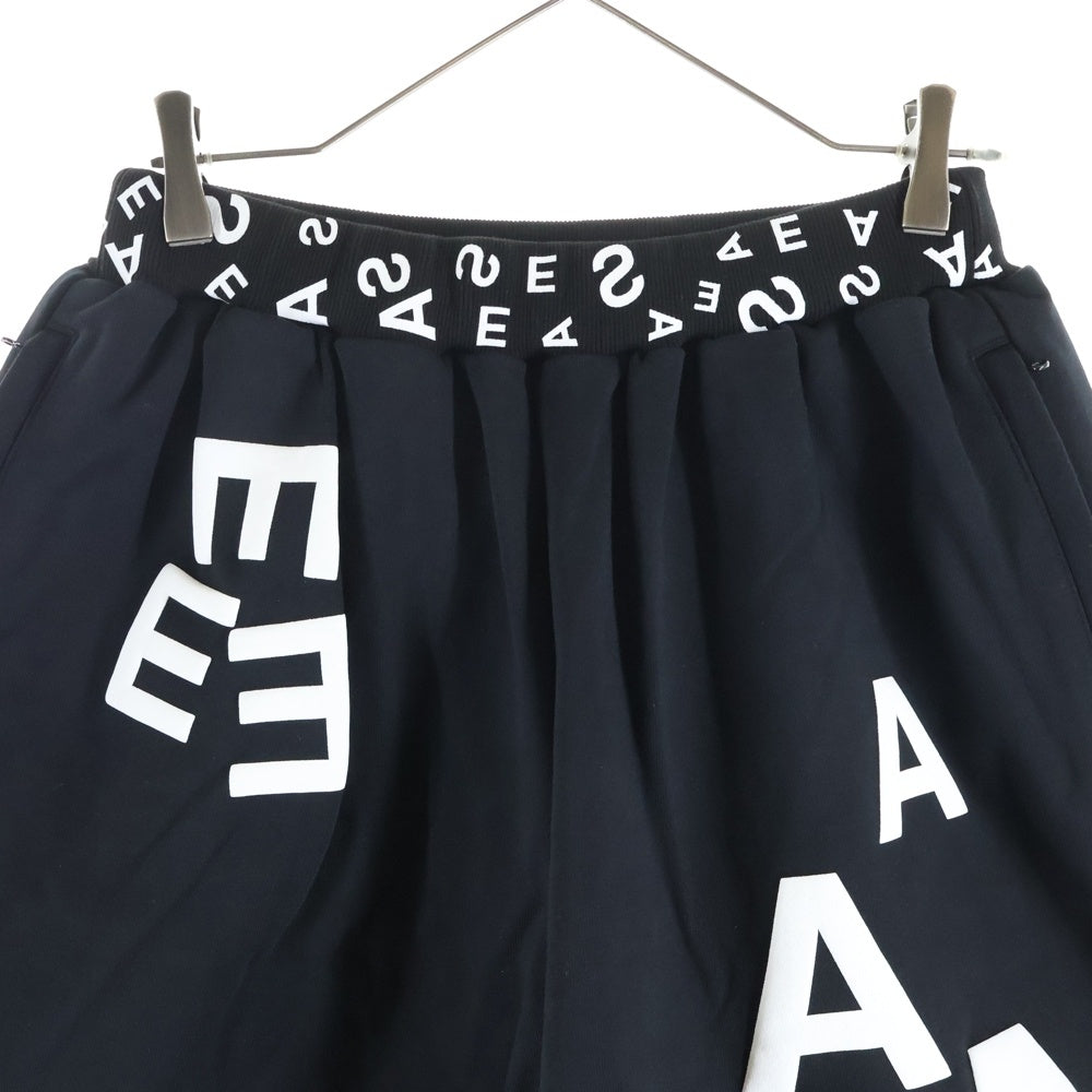 WIND AND SEA(ウィンダンシー) プリントデザイン スウェットハーフパンツ ショーツ ブラック WDS-21S-PT-03