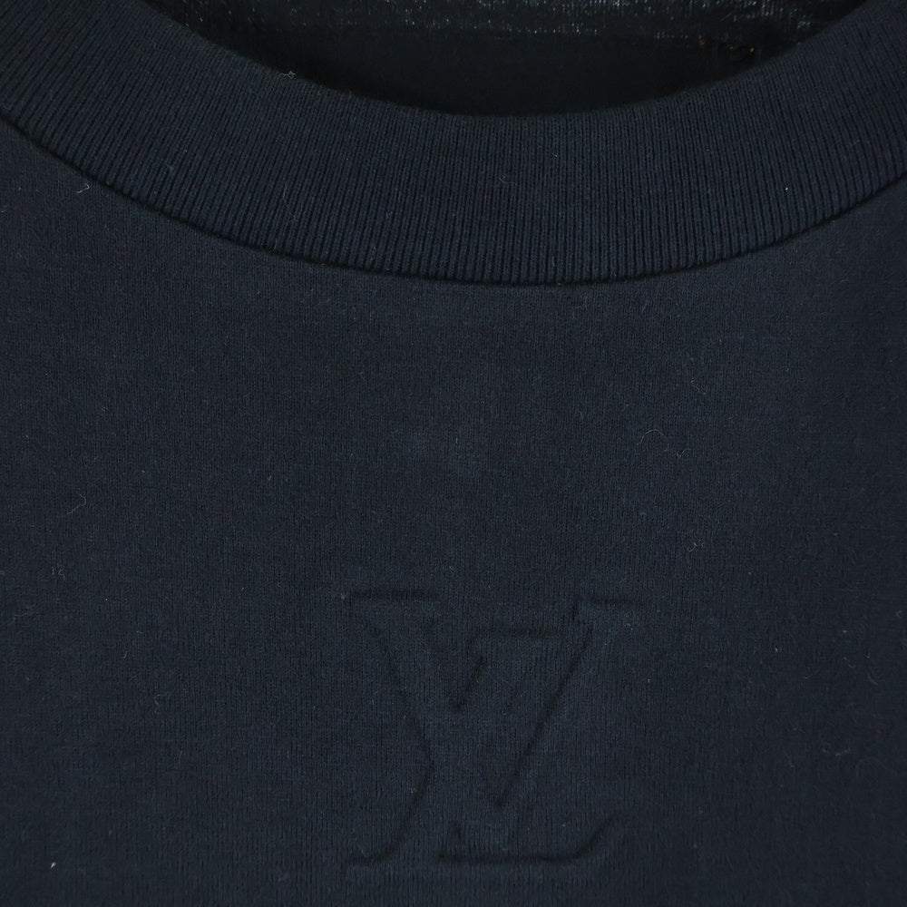 LOUIS VUITTON(ルイヴィトン) 26SS エンボスLVロゴ 長袖Tシャツ ロンT カットソー ブラック RM261MJ NPG HSY43W