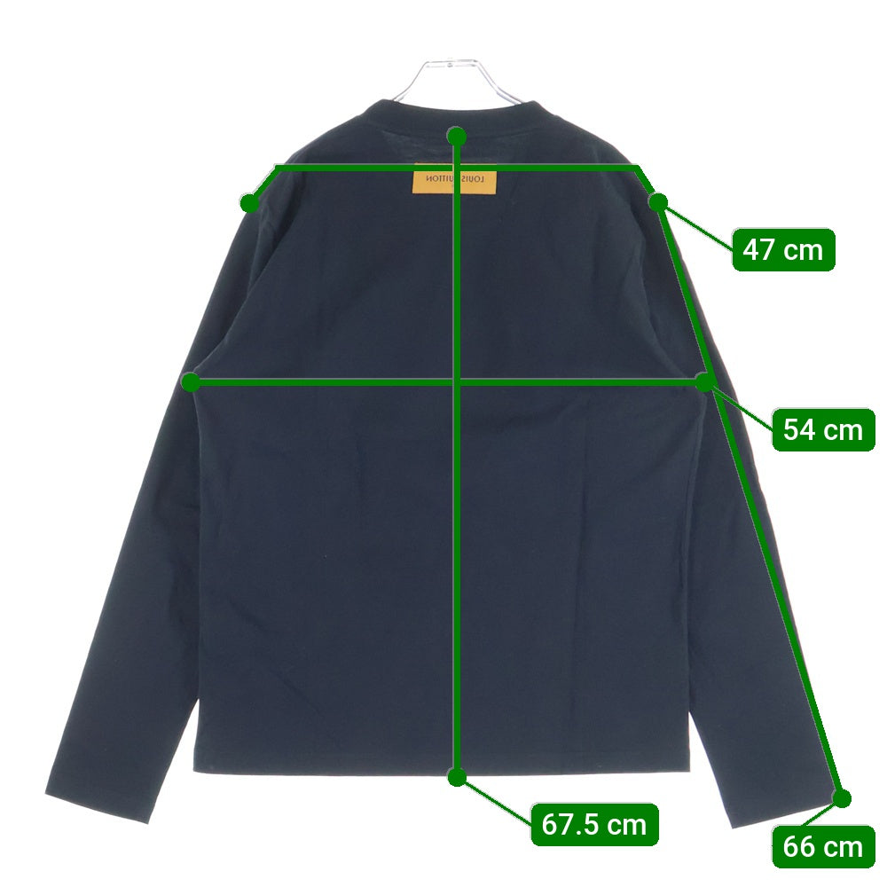 LOUIS VUITTON(ルイヴィトン) 26SS エンボスLVロゴ 長袖Tシャツ ロンT カットソー ブラック RM261MJ NPG HSY43W