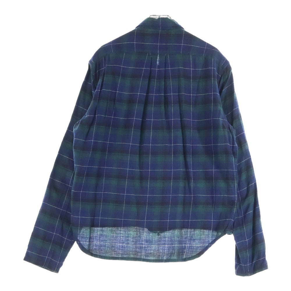 CHROME HEARTS(クロムハーツ) Y NOT HEYWOOD Zip Up Check Shirt ワイノット ヘイウッド ジップアップ チェック長袖シャツ グリーン